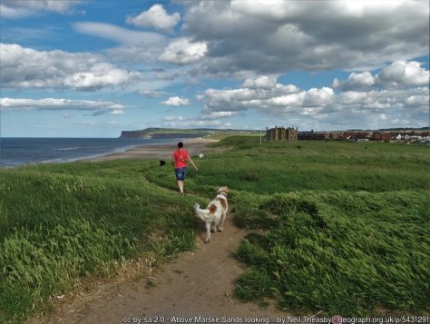 Above Marske Sands looking to Flat Howle