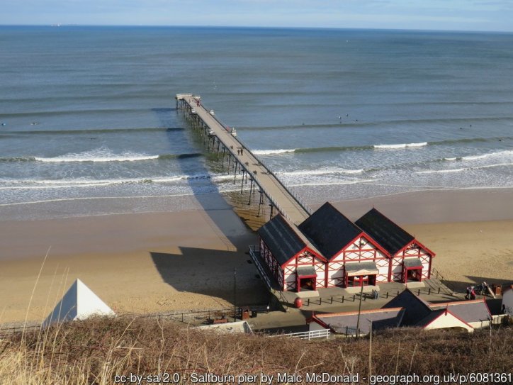 Saltburn pier A view of the pier at Saltburn-by-the-Sea, photograpehd on a bright and sunny day in early March 2019.